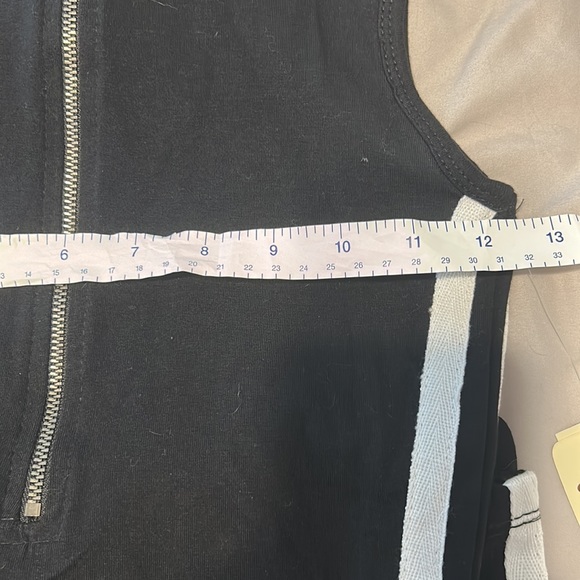 Feathers Girl 90s Fitted Athletic Striped Front Zipper Trendy Dress - Picture 6 of 6